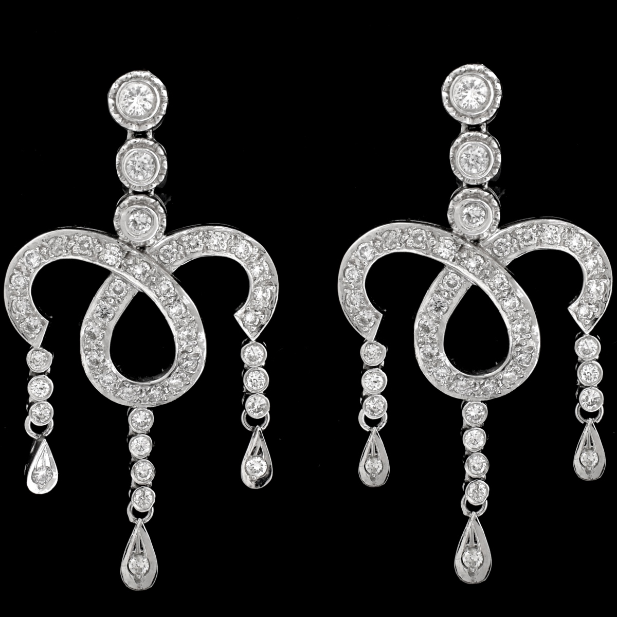 Diamond and 18K Chandelier Earrings