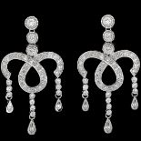 Diamond and 18K Chandelier Earrings