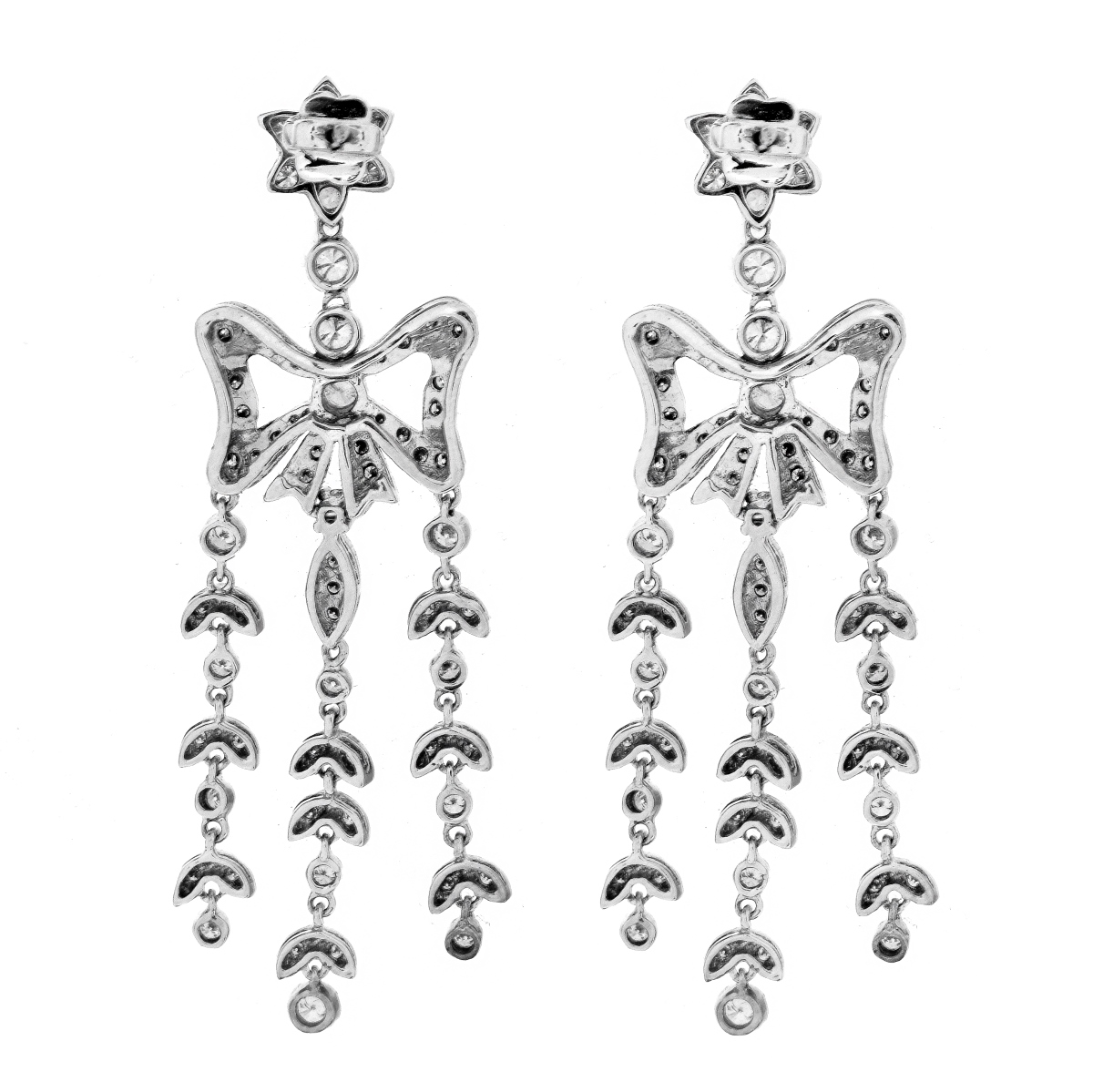 Diamond and 18K Earrings - Image 3 of 6