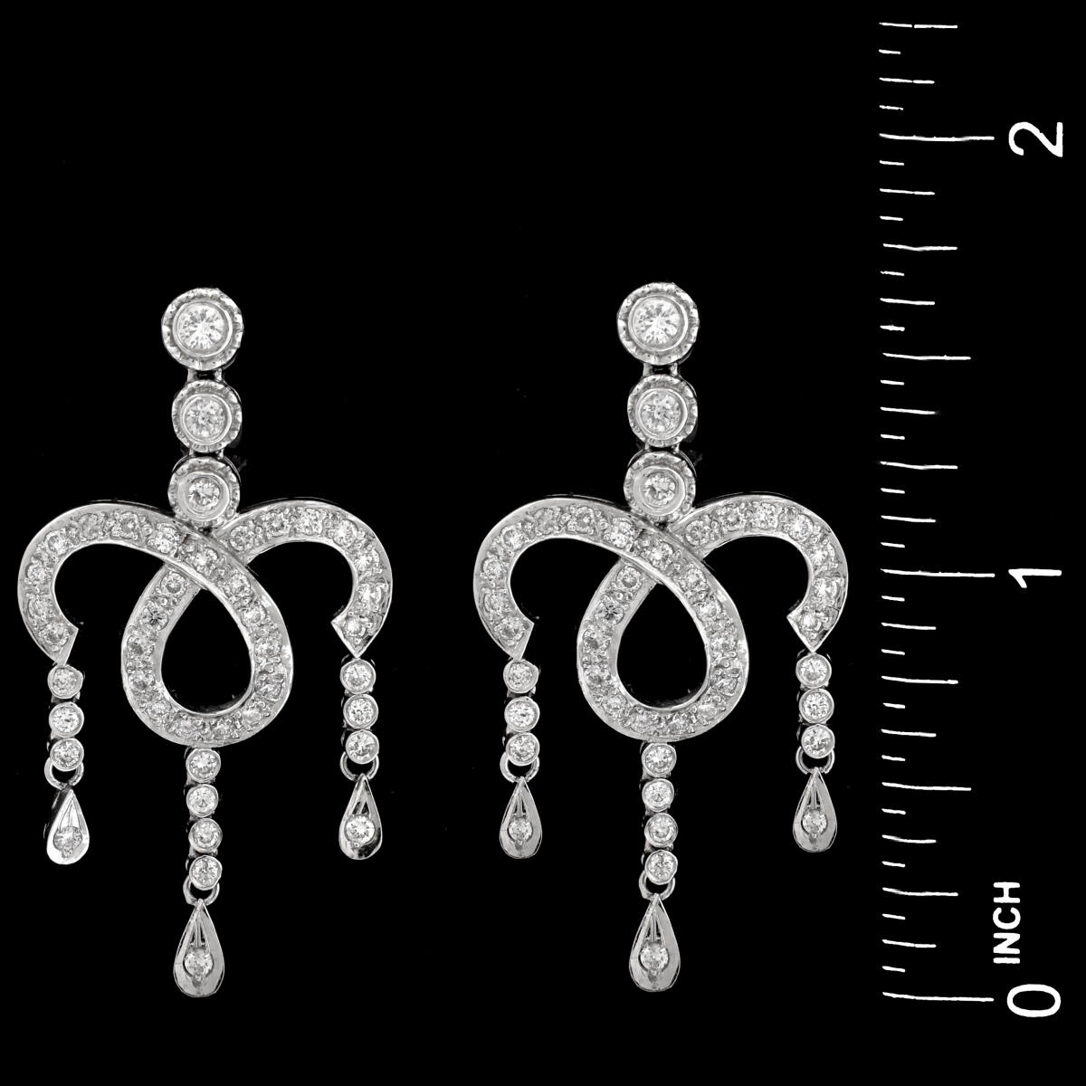 Diamond and 18K Chandelier Earrings - Image 5 of 5