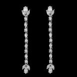 Diamond and Platinum Earrings