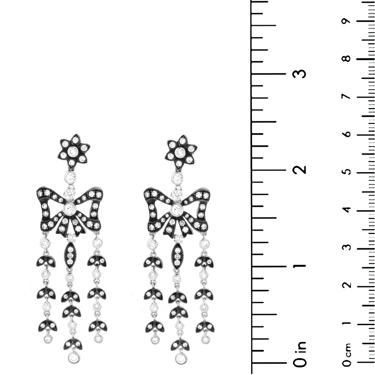 Diamond and 18K Earrings - Image 5 of 6