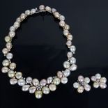 South Sea Pearl, Diamond and 18K 3 PC Suite