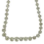 35.53ct TW Diamond, 18K and Platinum Necklace