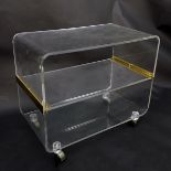 Charle Hollis Jones Style Acrylic Bar Cart