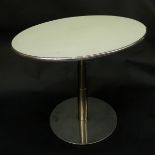 Colber Chrome and Laminate Adjustable Side Table