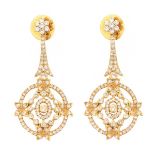 Diamond and 18K Earrings