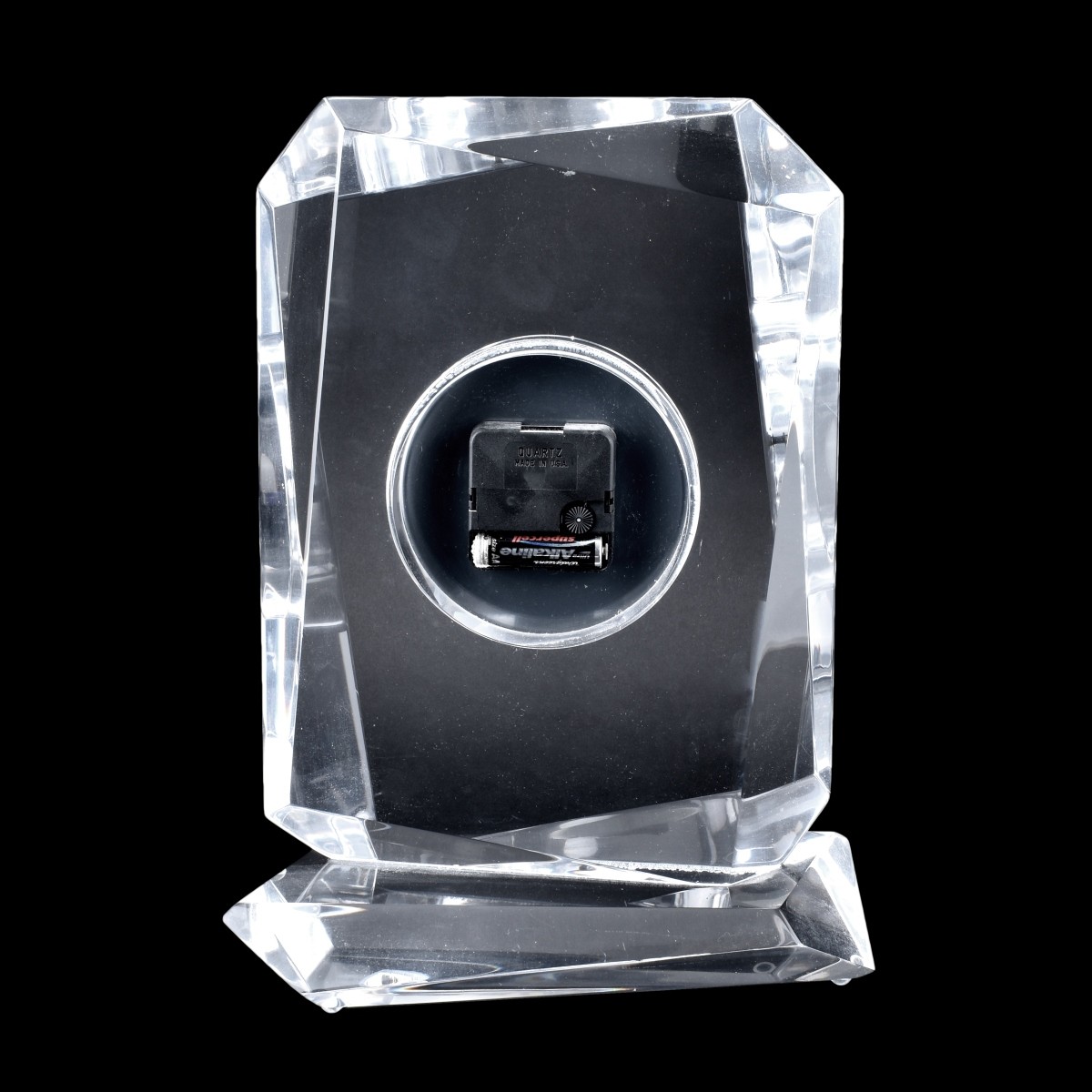 Mid Century Modern Faceted Lucite Clock - Image 3 of 4