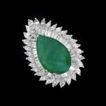 Vintage Emerald and Diamond Ring