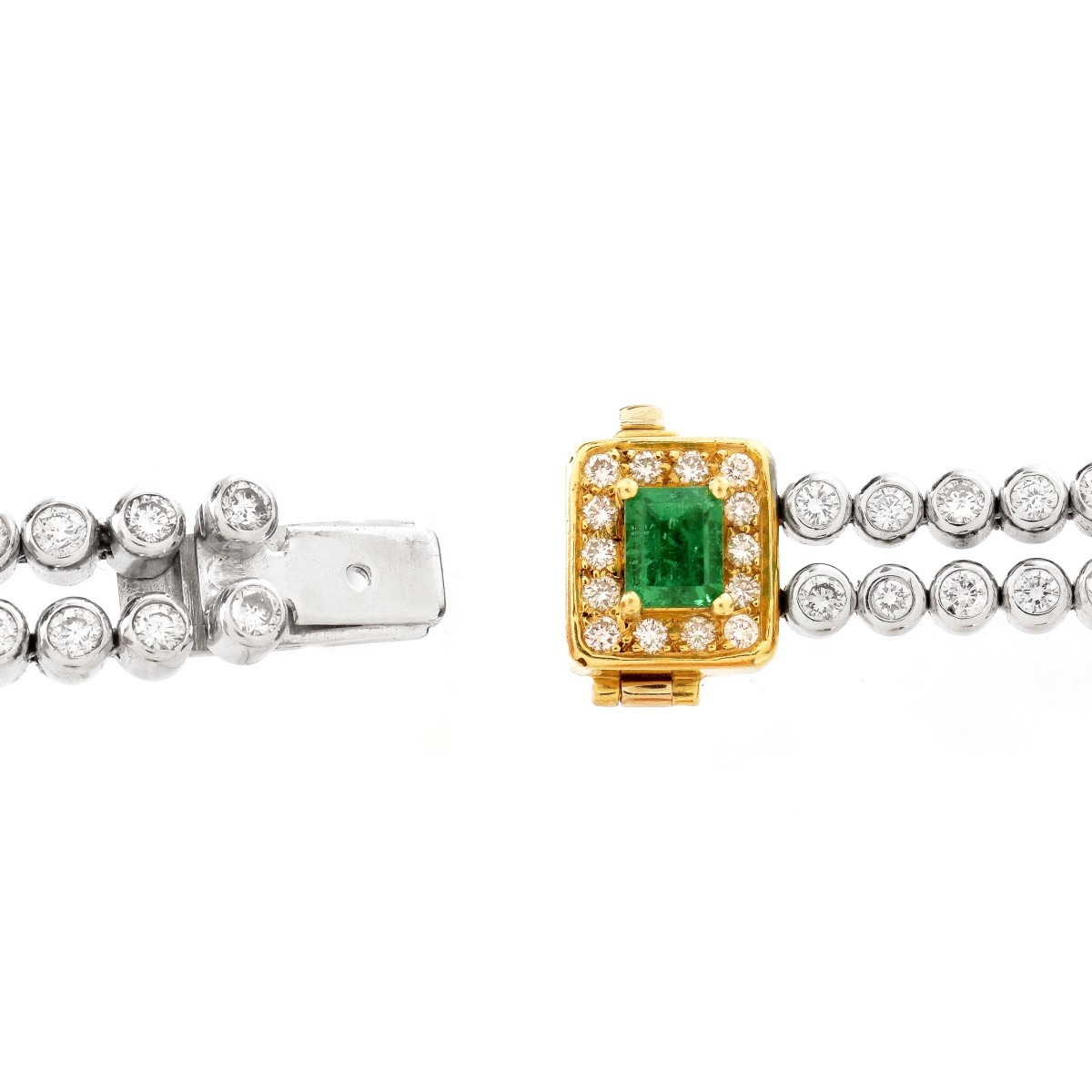 Emerald, Diamond and 18K Bracelet - Image 3 of 6