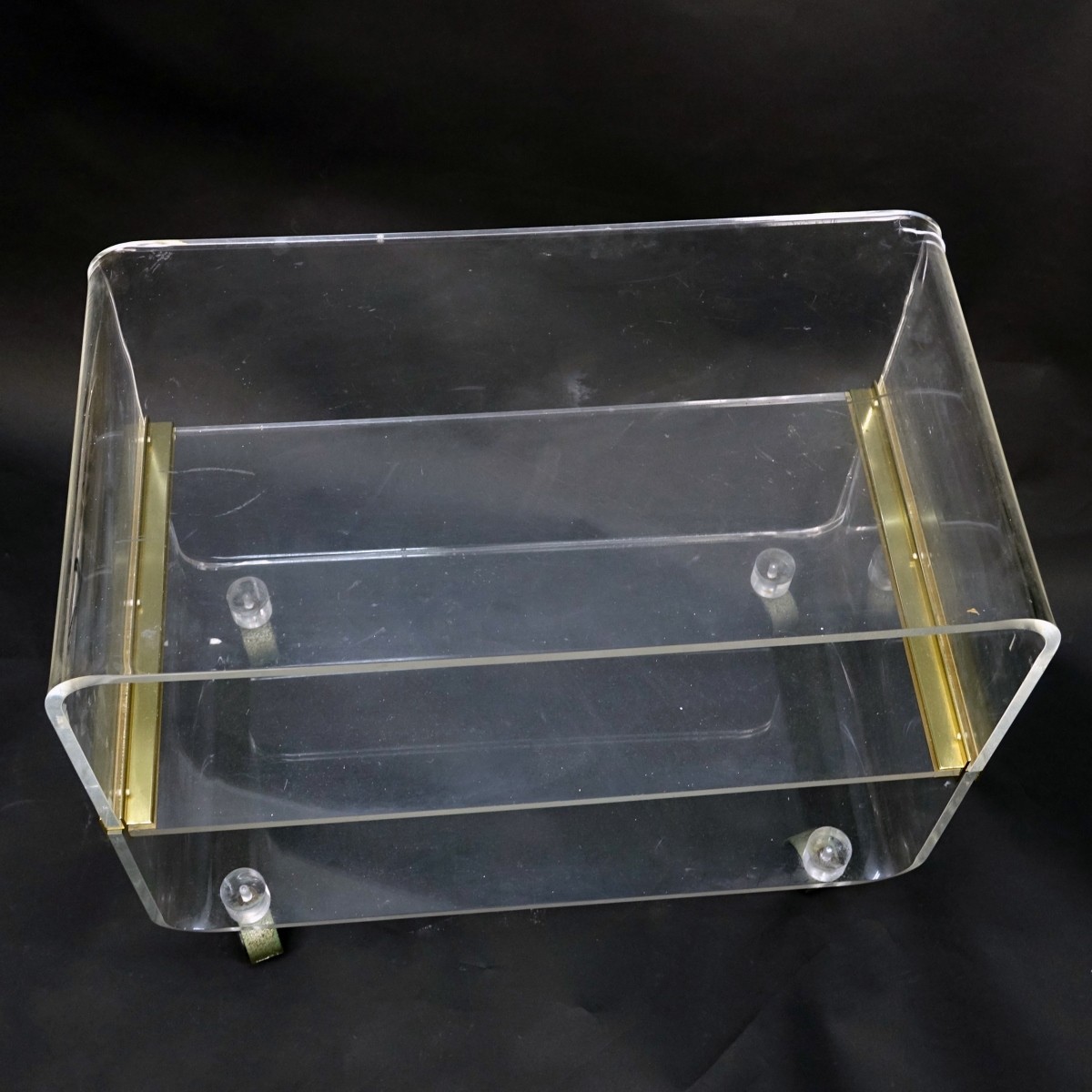 Charle Hollis Jones Style Acrylic Bar Cart - Image 3 of 3