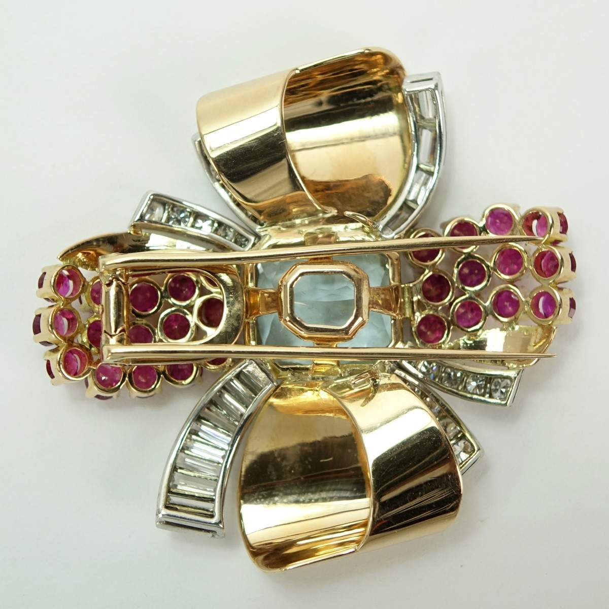 Vintage Gemstone, 18K and Platinum Brooch - Image 3 of 3