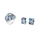 London Topaz Ring and Earring Suite