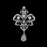 Victorian style Diamond and 18K Brooch