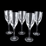 Five (5) Lalique "Angel" Crystal Champagne Glasses