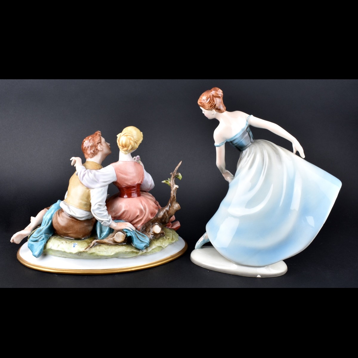Two (2) Vintage Porcelain Figurines - Image 3 of 5