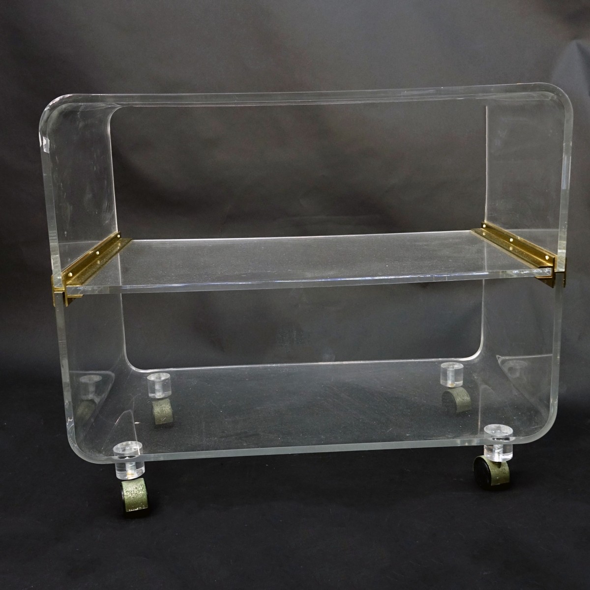 Charle Hollis Jones Style Acrylic Bar Cart - Image 2 of 3