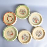 Roseville Juvenile Ware Lot Baby Plates