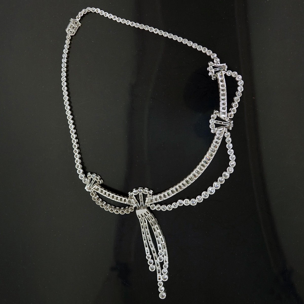 Art Deco 50ct Diamond and Platinum Necklace - Image 4 of 4