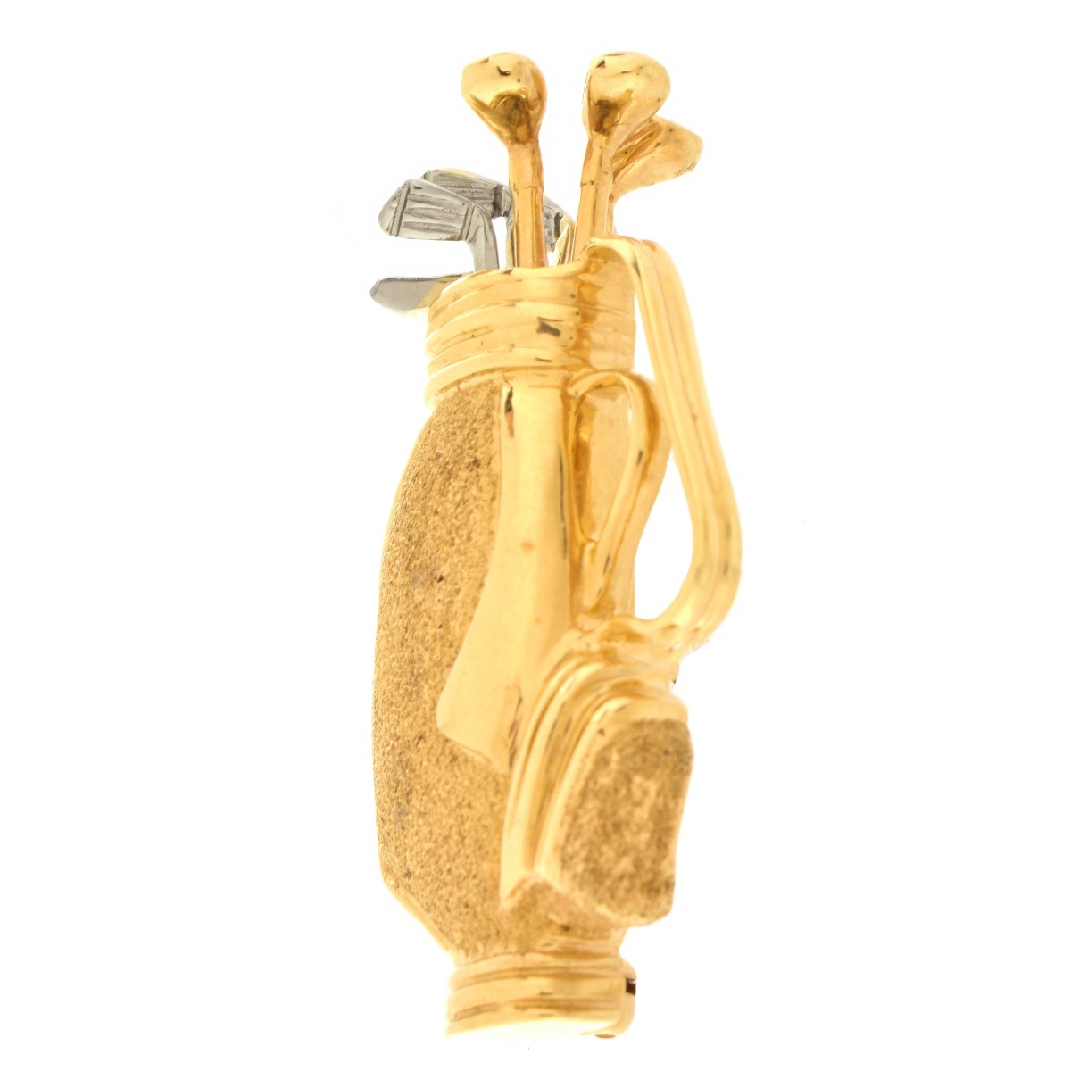 Vintage 14K Golf Bag Brooch - Image 2 of 6