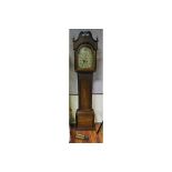 Antique Sheraton Mahogany Tall Case Clock. Decorat