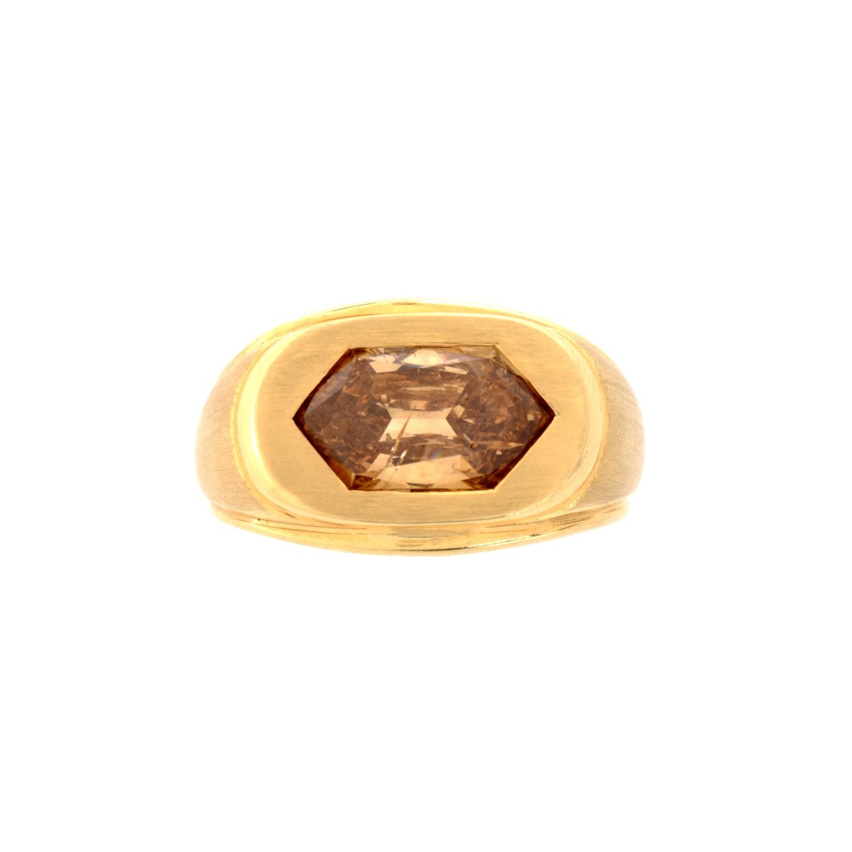 3.25ct Fancy Orange Brown Diamond and 18K Ring - Image 2 of 6