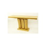 Modern Art Deco Style Satinwood Console Table