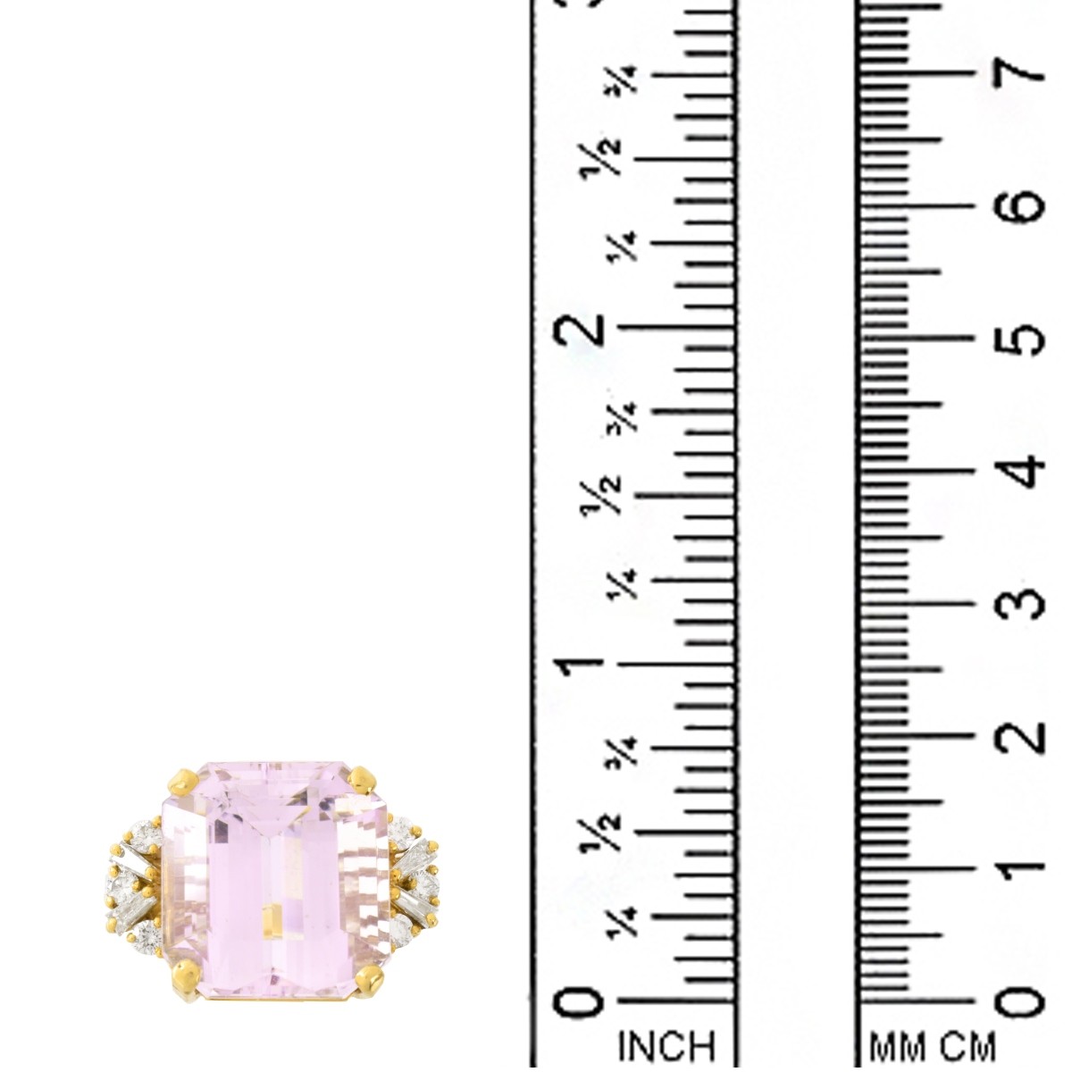 Kunzite, Diamond and18K Ring - Image 6 of 7