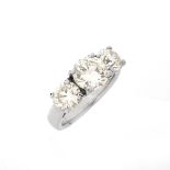 3.24ct TW Diamond and Platinum Ring