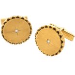 Vintage 14K and Diamond Cufflinks