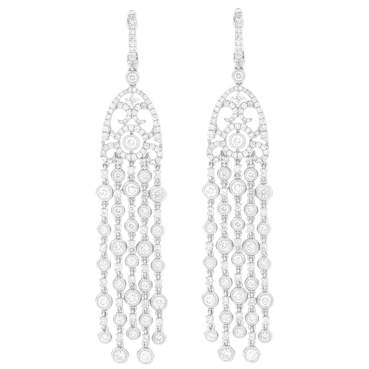 Diamond and 18K Earrings