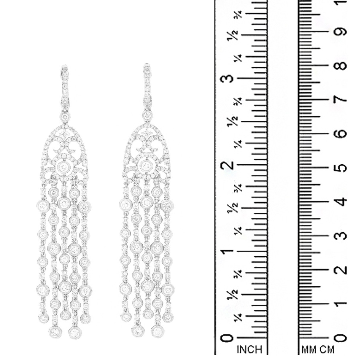 Diamond and 18K Earrings - Image 5 of 6