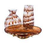 Three (3) Art Glass Tableware