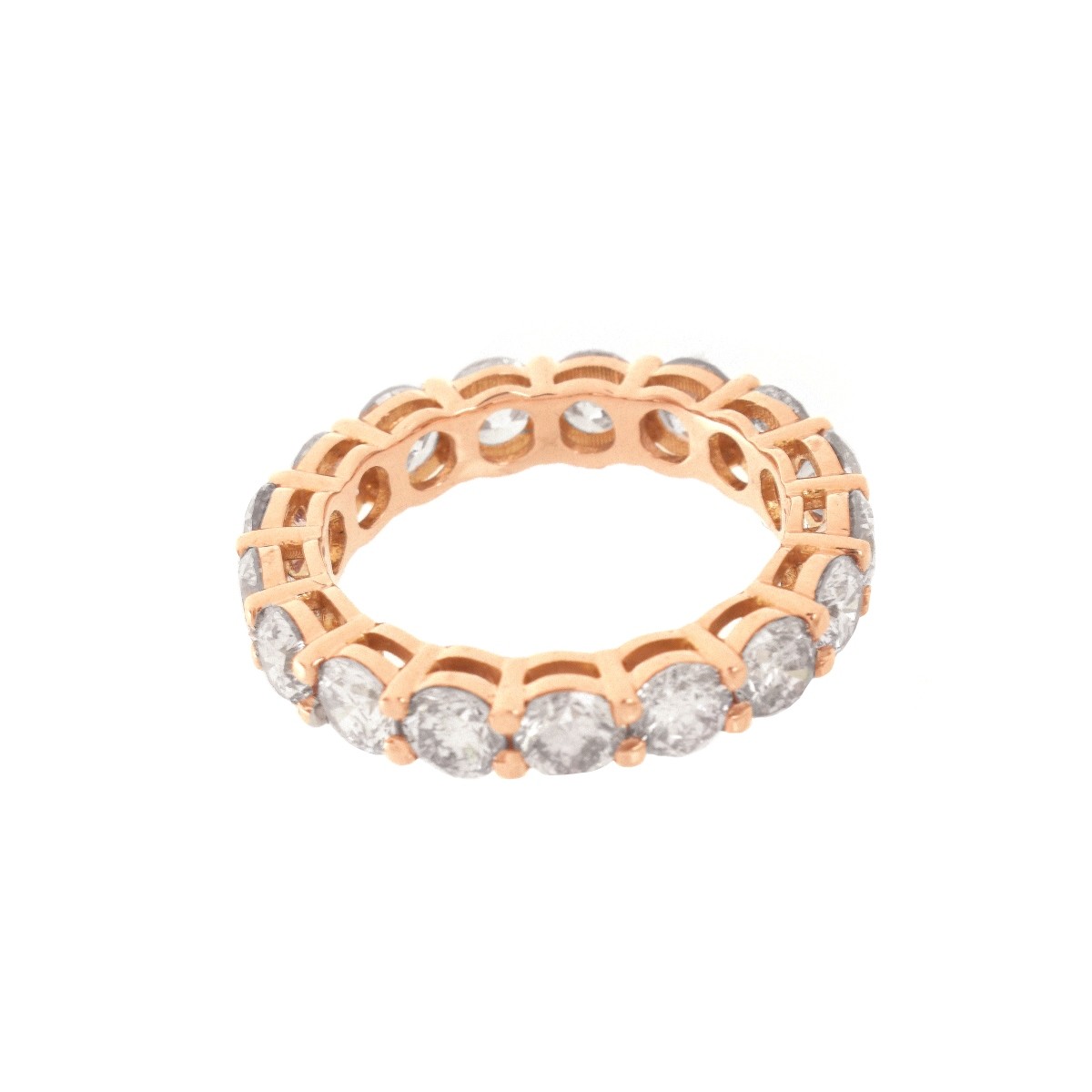 Pink Diamond and 18K Eternity Band - Image 3 of 6