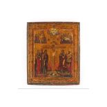 18th Century Russian Painted and Parcel Gilt Icon