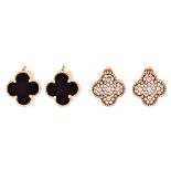 Two Pair VCA style Alhambra Earrings