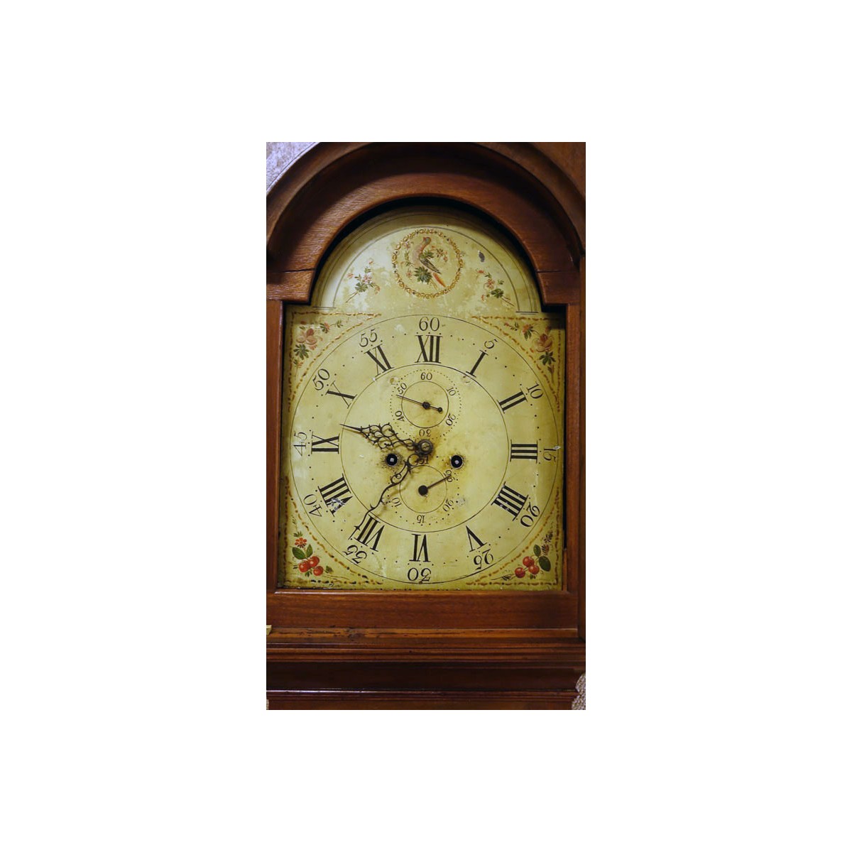 Antique Sheraton Mahogany Tall Case Clock. Decorat - Image 5 of 5