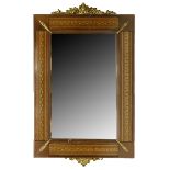 Modern Lacquered Wood Inlaid Wall Mirror