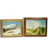 Grouping Of Two (2) 20th Century Russian Oil Paintings