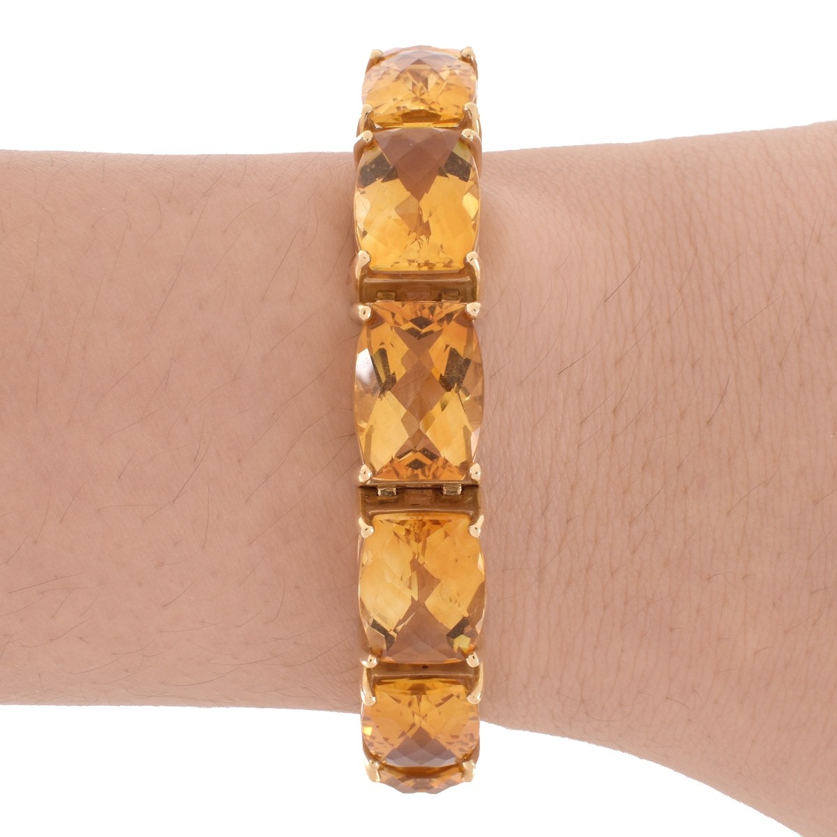 Vintage Citrine and 14K Bracelet - Image 8 of 8