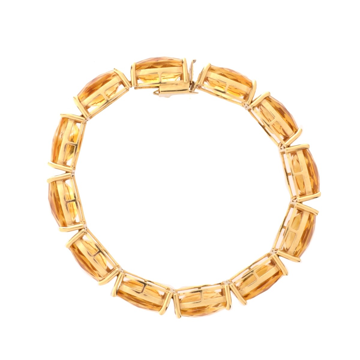 Vintage Citrine and 14K Bracelet - Image 3 of 8