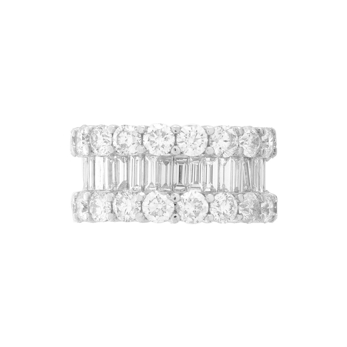 Diamond and Platinum Eternity Band. - Image 2 of 5