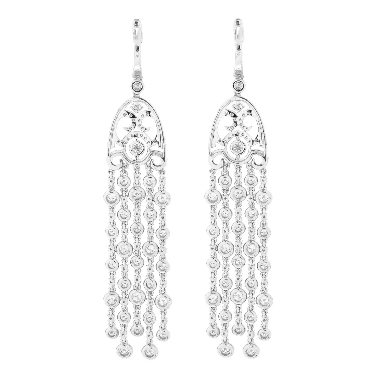Diamond and 18K Earrings - Image 3 of 6