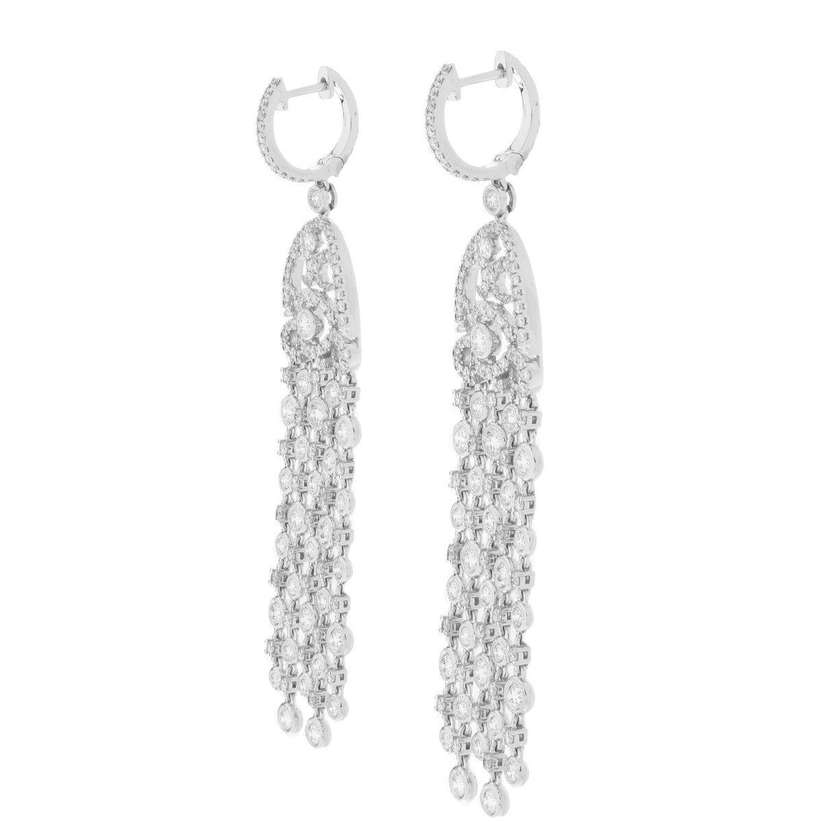 Diamond and 18K Earrings - Image 2 of 6