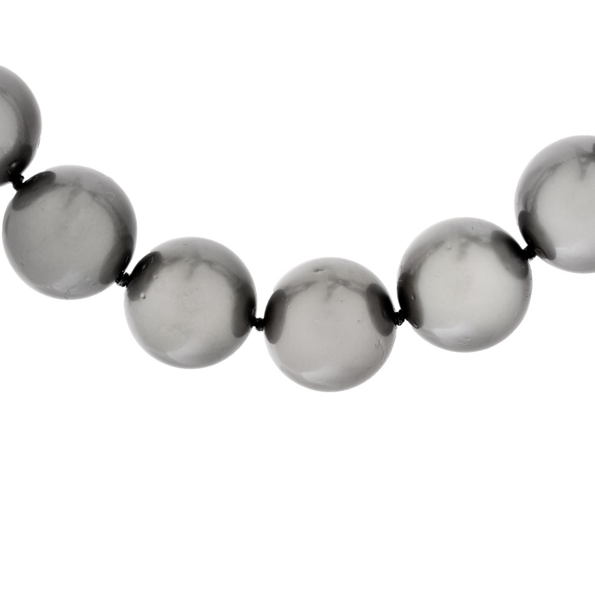 11.5-14.0mm Tahitian Gray Pearl Necklace - Image 3 of 6