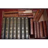 Two boxes of 19th century and later art and theatre volumes to include The Royal Academy Pictures,