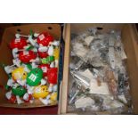 A single box of constructed Airfix WWII aeroplanes, together with a box of plastic novelty M&M