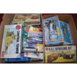 Two boxes of assorted Airfix and other kits