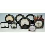 A collection of various amp meters, to include examples by Sangamo Weston Ltd of Enfield