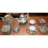 A late 19th century Chinese Canton famille rose kettle; together with various other 19th century and